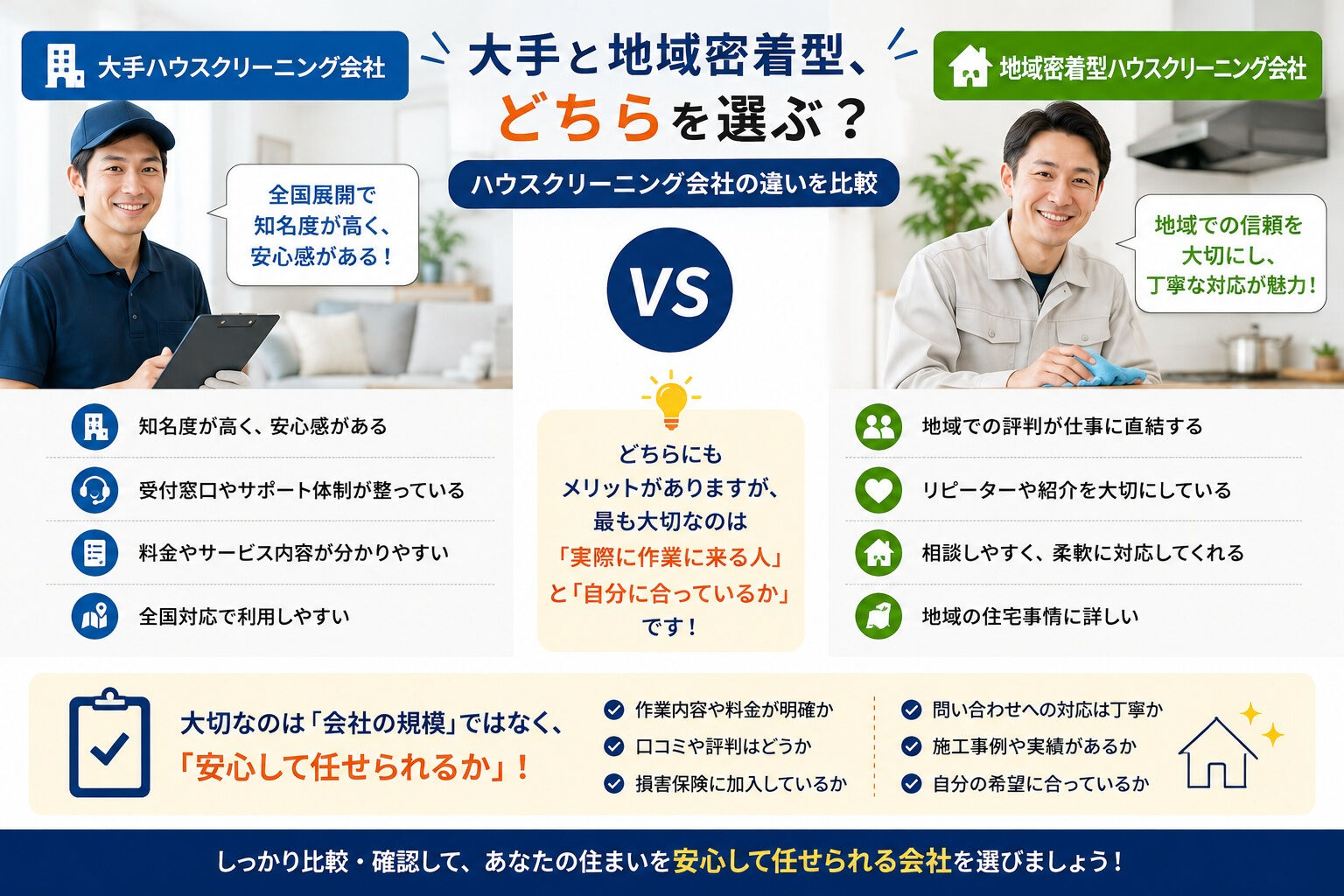 「ハウスクリーニング、どこに頼めばいいの？🤔」