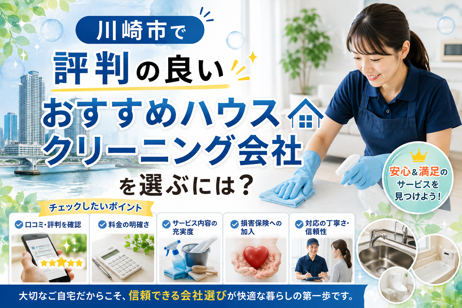 川崎市で評判の良いおすすめハウスクリーニング会社を選ぶには？